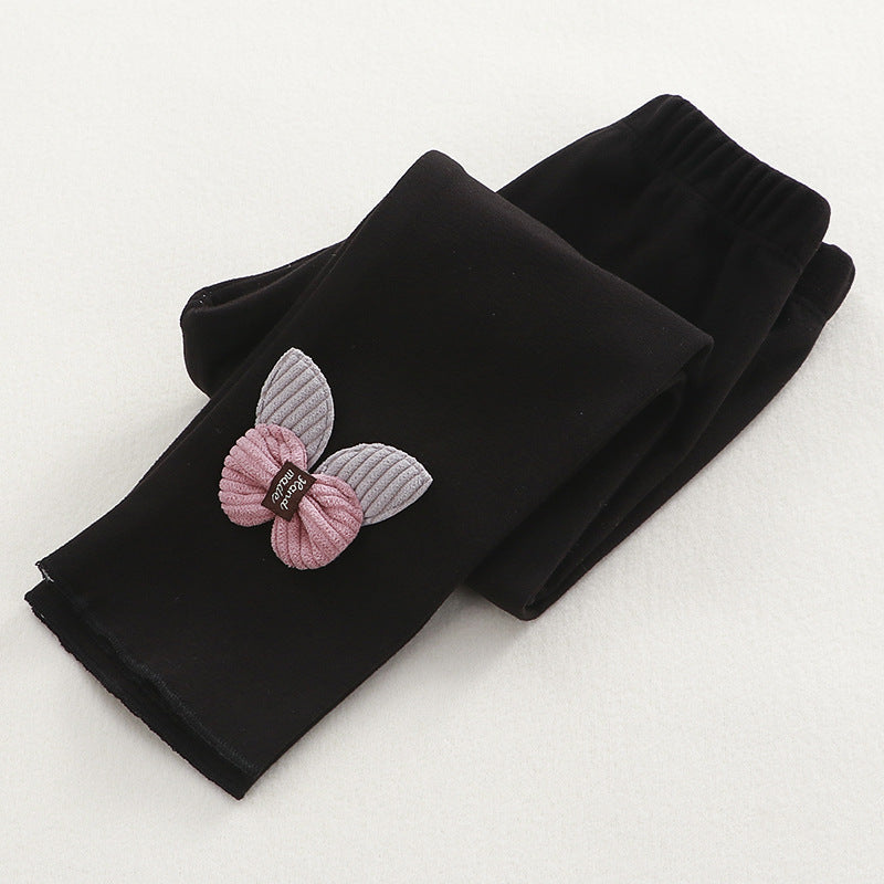 [351200] - Celana Legging 3D Anak Perempuan Import - Motif Butterfly Ribbon