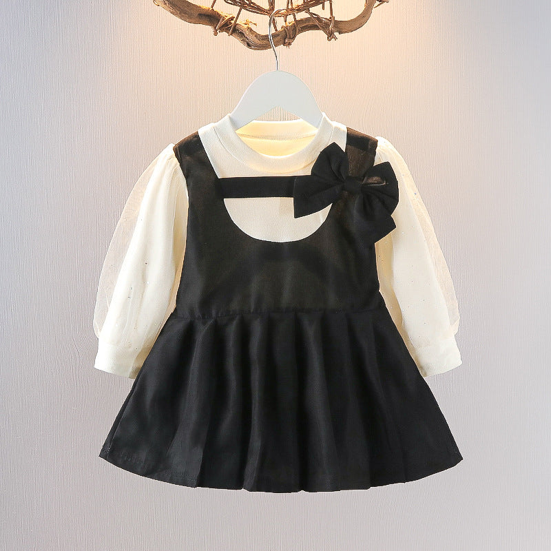 [352318] - Dress Mini Import Lengan Panjang Anak Perempuan - Motif Casual Plain