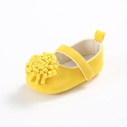 [105257-YELLOW] - Sepatu Bayi Flat Prewalker 3D Import - Motif Abstract Blob