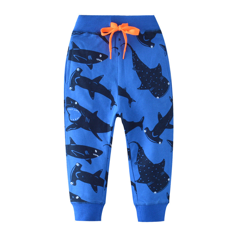 [357113] - Bawahan Anak / Celana Jogger Anak Import - Motif Blue Shark