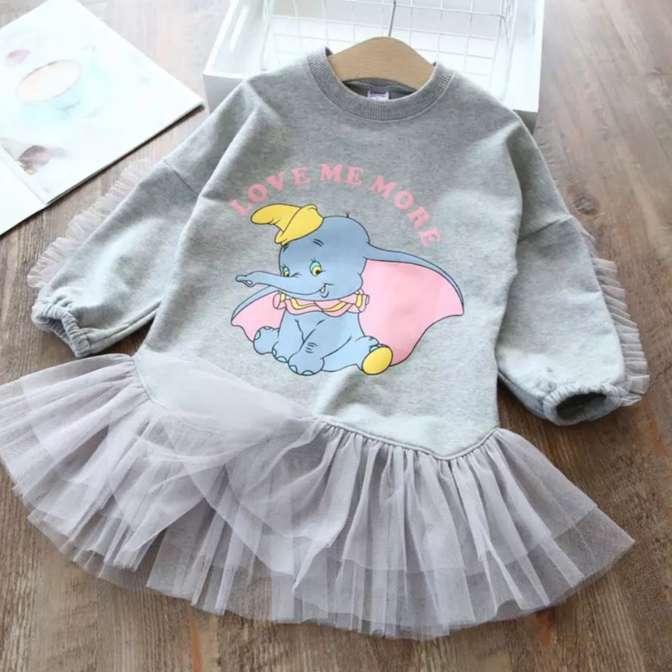 [363271] - Dress Trend Fashion Anak Import - Motif Elephants Love Me