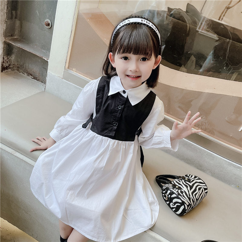 [363457] - Dress Fashion Anak Import - Motif Neat Plain