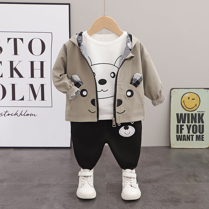 [368487] - 3D Setelan Jaket 3 In 1 Anak Import Fashionable - Motif Adult Bear