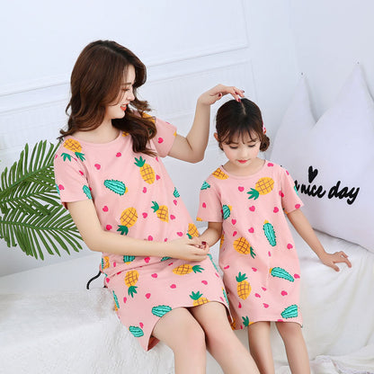[371343] - Dress / Daster Couple Ibu Anak Import - Motif Love Pineapple
