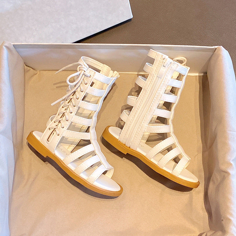 [381217] - Sepatu Sandal Gladiator Flat Tali Import Anak Perempuan - Motif High Rope (NB : Pindah ke 381148)