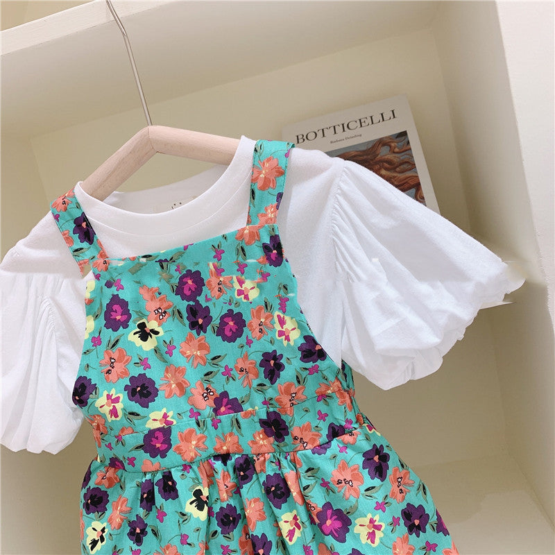 [363481] - Setelan Overall Anak Fashion Trendy Import - Motif Ornate Flower