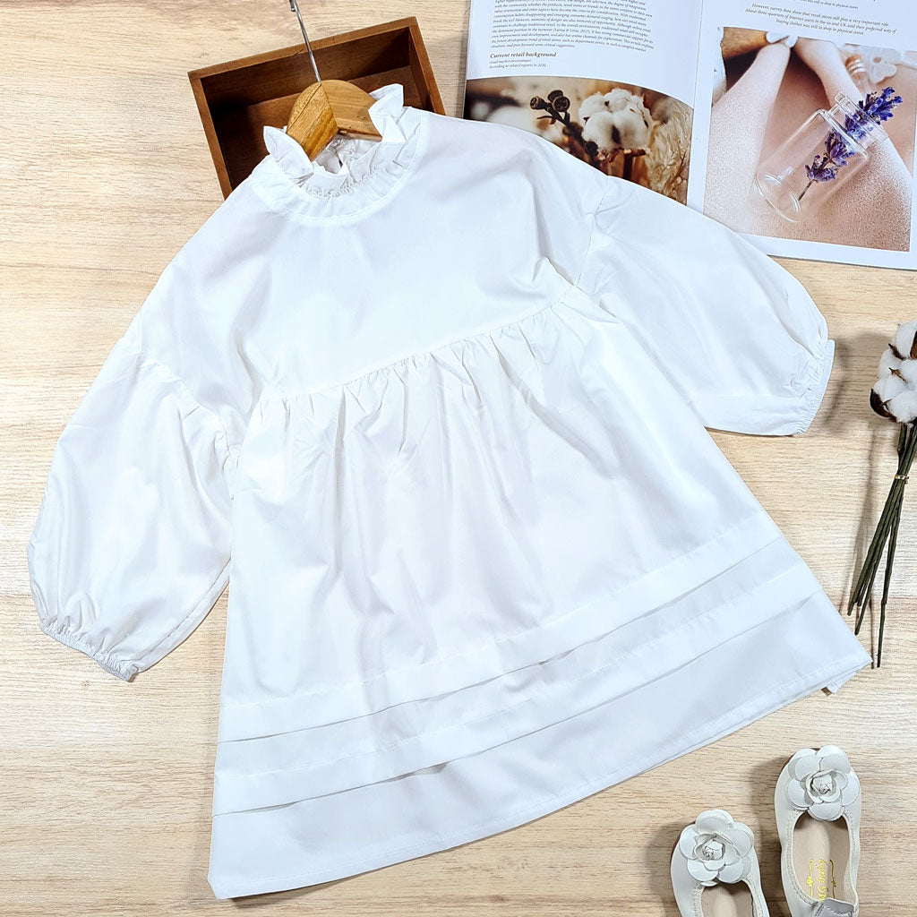 [507537] - Dress 2 In 1 Fashion Anak Perempuan Import - Motif Big Lace