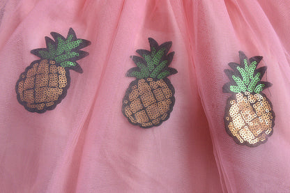 [363191] - Setelan Import Fashion Trend Anak Perempuan - Motif Embossed Pineapple