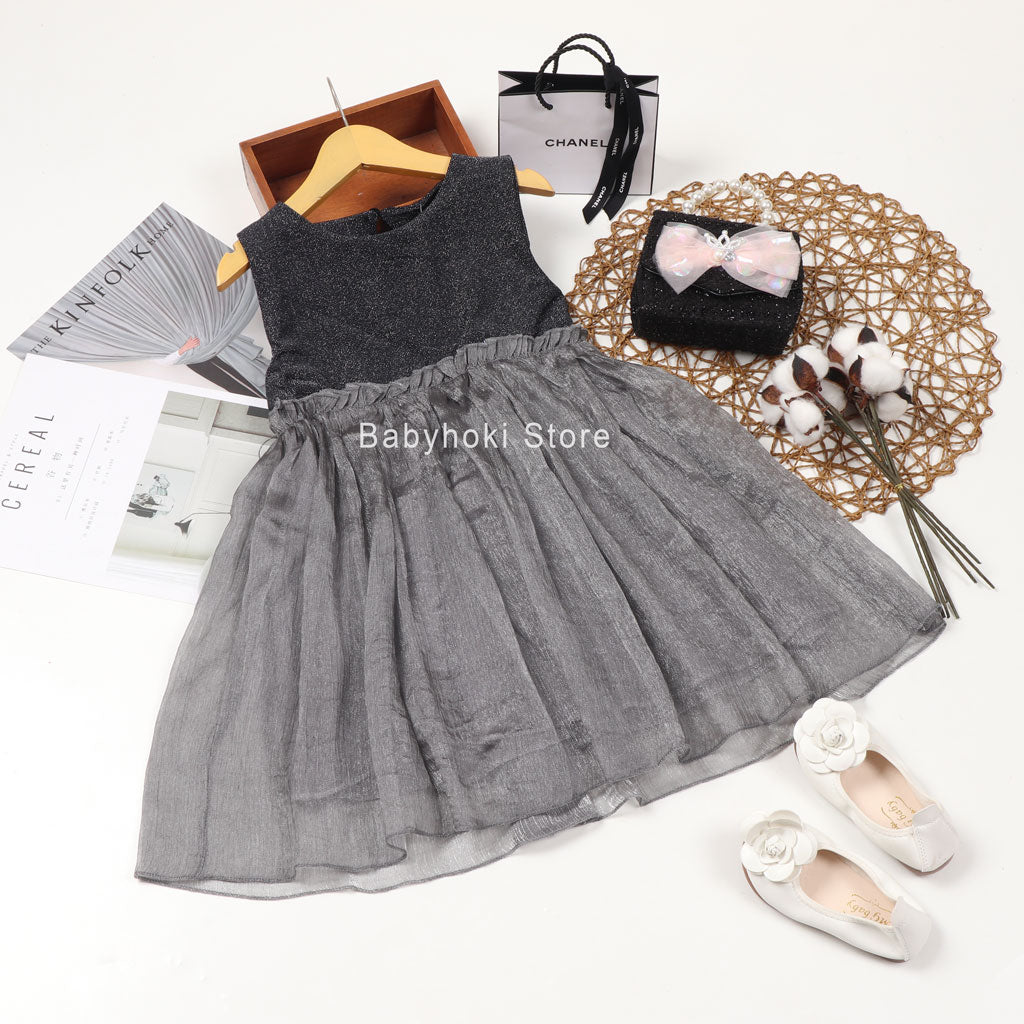 [507360] - Dress Fashion Anak Perempuan Import - Motif Plain Color