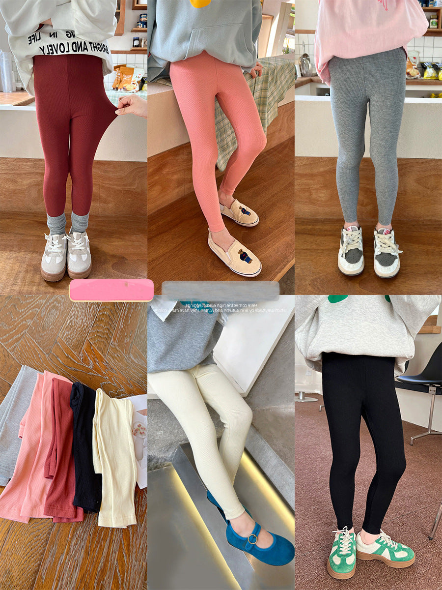 [507717] - Celana Panjang Legging Slim Polos Import Anak Perempuan - Motif Soft Breath