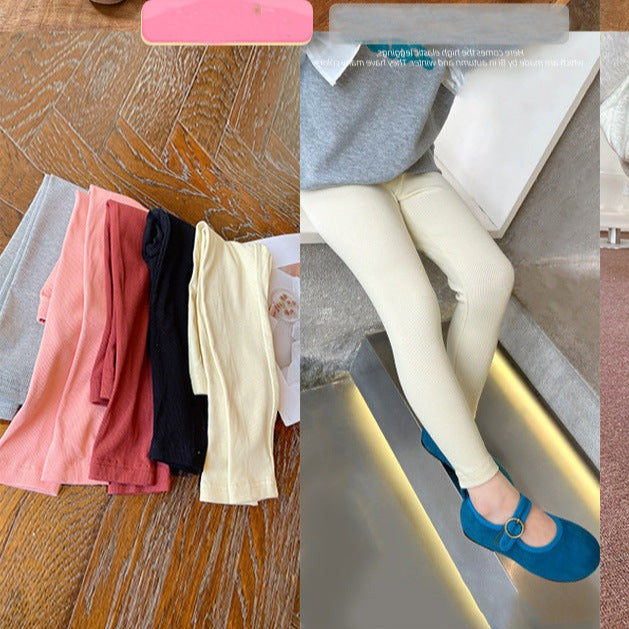 [507717] - Celana Panjang Legging Slim Polos Import Anak Perempuan - Motif Soft Breath