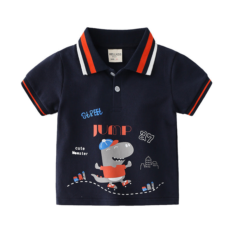 [513114] - Atasan Kaos Polo Fashion Anak Import - Motif Cute Crocodile