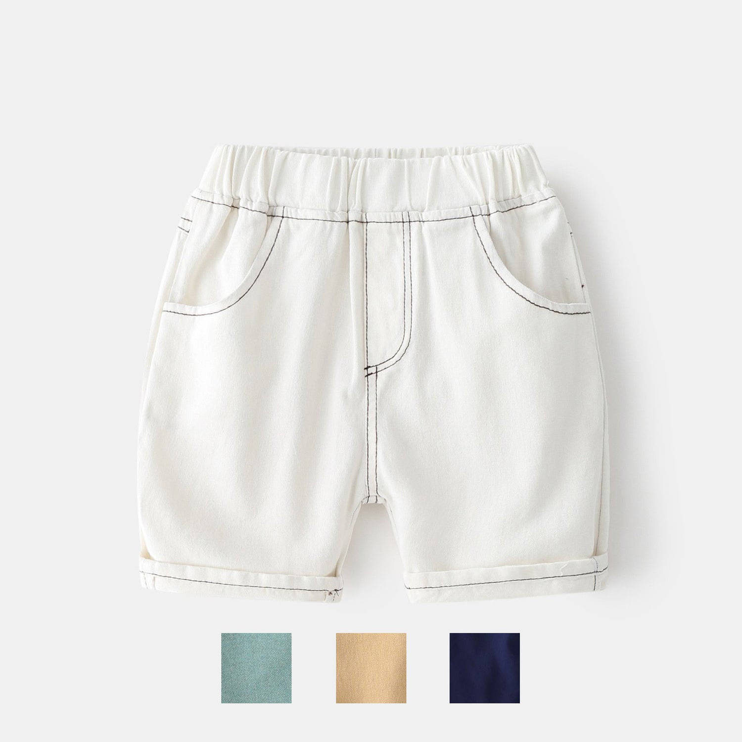 [513300] - Bawahan Pendek / Celana Style Santai Anak Import - Motif Stitch Line