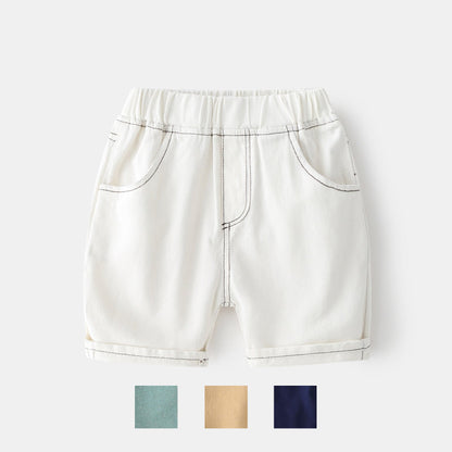 [513300] - Bawahan Pendek / Celana Style Santai Anak Import - Motif Stitch Line