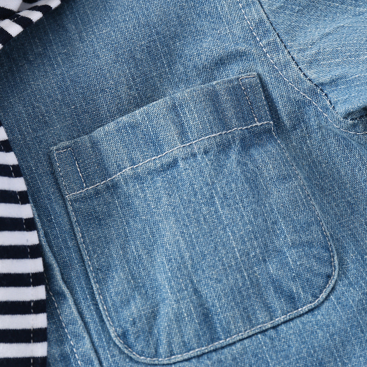 [513499] - Import Atasan Kemeja Jeans Fashion Anak - Motif Sailor Tie
