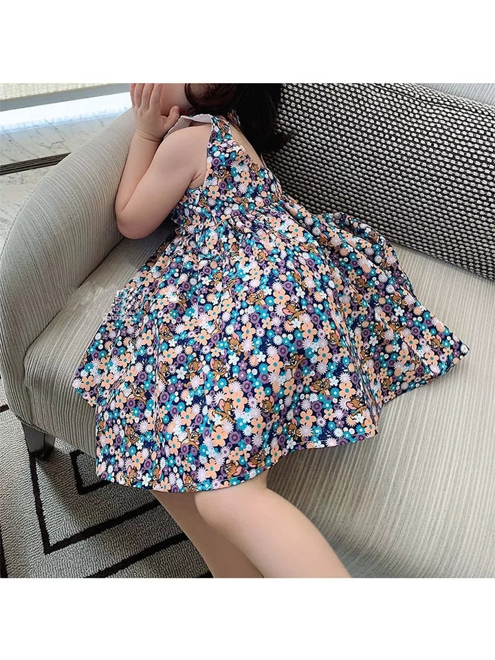 [507257] - Dress Fashion Anak Perempuan Import - Motif Flower Sprinkle