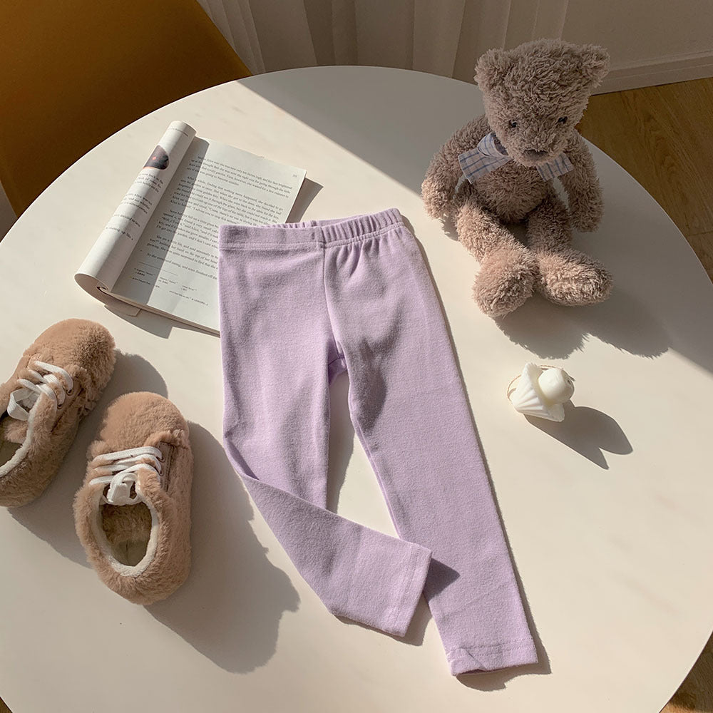 [602105-Small Size Girly Colors] - Celana Legging Polos Import Anak Perempuan - Motif Plain