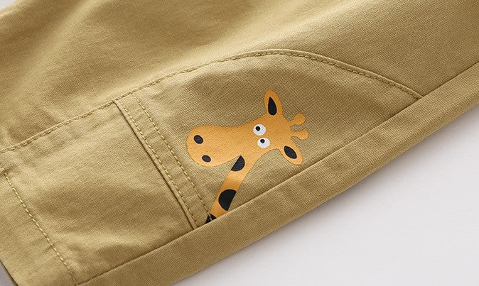 [513324] - Bawahan Pendek / Celana Style Santai Anak Import - Motif Little Giraffe