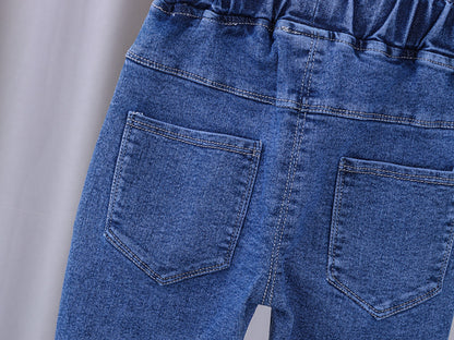 [102338] - Bawahan Jeans / Celana Panjang Anak Import - Motif Mickey Mouse Bordir