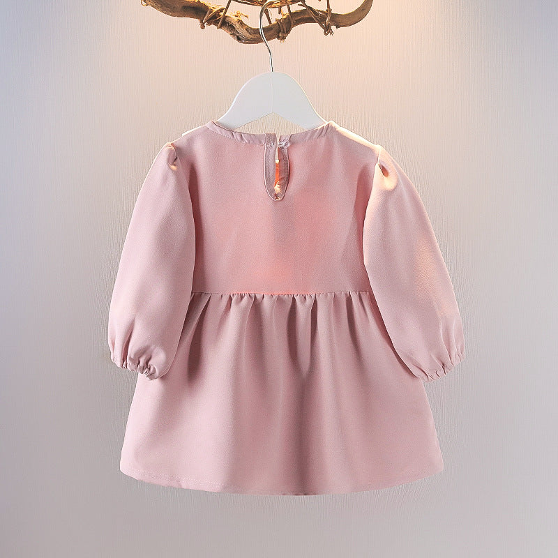[352338] - Dress Mini Import Lengan Panjang Anak Perempuan - Motif Wrap Ribbon