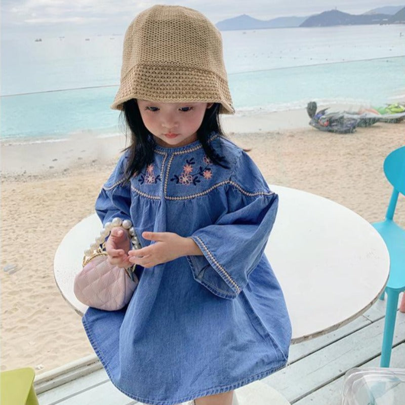 [507508] - Dress Fashion Anak Perempuan Import - Motif Flower Lace
