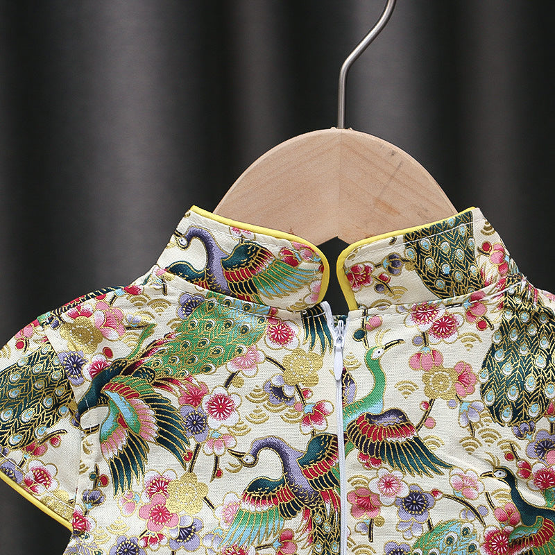 [368527] - Dress Kutung Import Fashion Anak - Motif Abstract Peacock