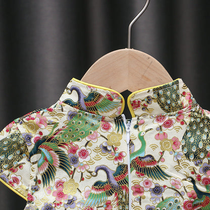 [368527] - Dress Kutung Import Fashion Anak - Motif Abstract Peacock