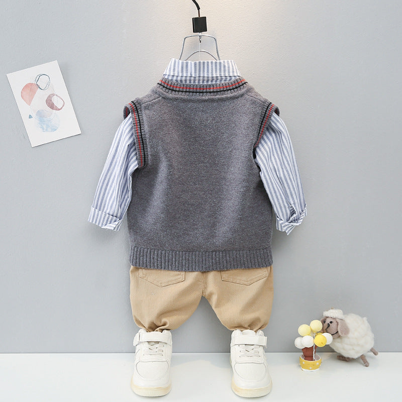 [368478] - Setelan Sweater 3 In 1 Anak Import Fashionable - Motif Abstract Pattern