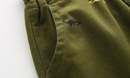 [513304] - Bawahan Pendek / Celana Style Santai Anak Import - Motif Little T-rex