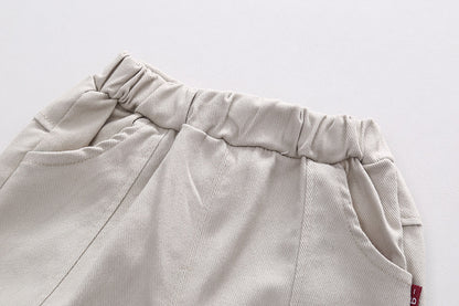 [345329] - Setelan Rompi Rajut Kemeja Celana Panjang Chino Anak Laki-Laki - Motif Lace Pattern