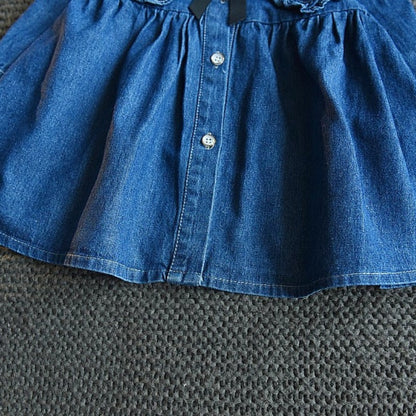 [363409] - Dress Fashion Anak Perempuan Import - Motif Plain Jeans