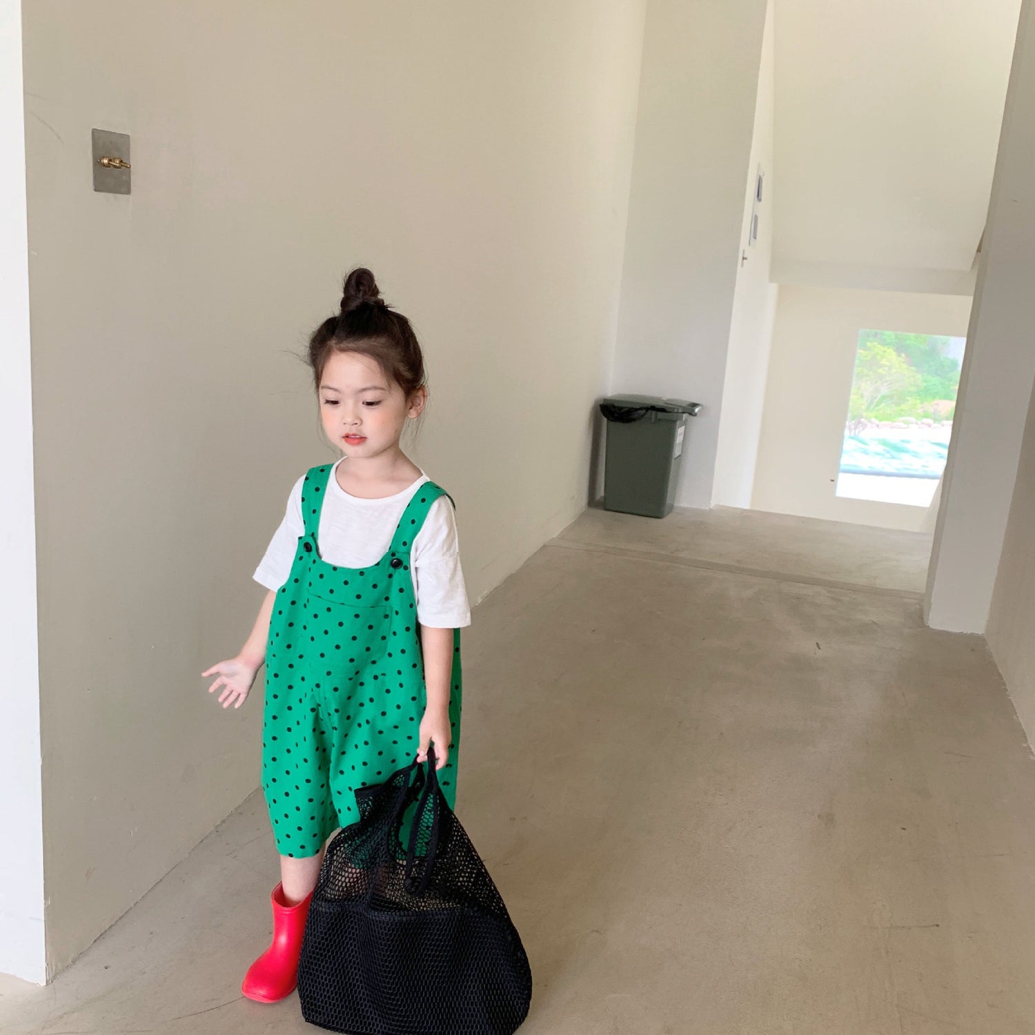 [507582] - Setelan Overall Korean Style Anak - Motif Little Spot