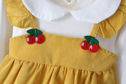 [102351] - Dress Fashion Anak Perempuan Import - Motif Two Cherries