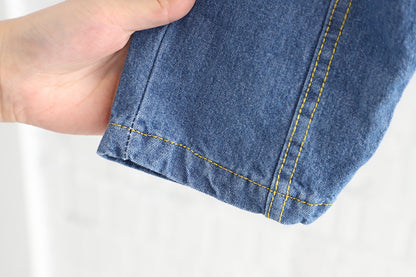 [340219] - Setelan 3 in 1 Kemeja Rompi Rajut Celana Panjang Jeans Anak Cowok - Motif Braid Geometry