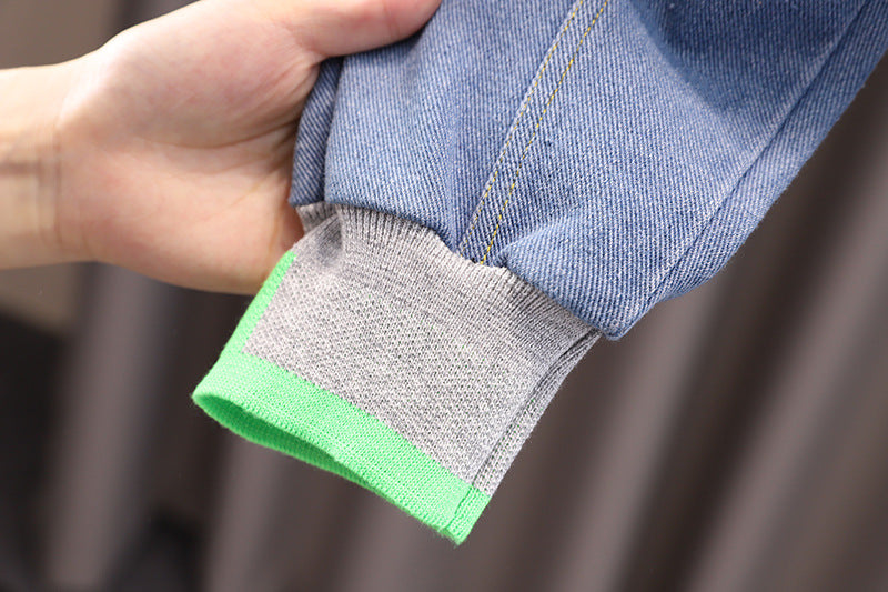 [345360] - Setelan Sweater Celana Jogger Jeans Import Anak Laki-Laki - Motif Excavator