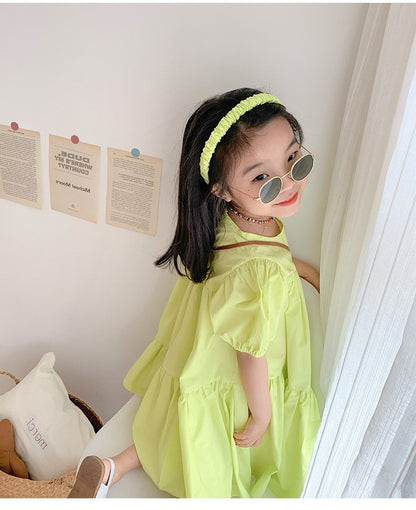 [507229] - Dress Fashion Anak Perempuan Import - Motif Simple Color