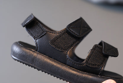 [343294] - Sepatu Sandal Polos Perekat Anak Cowok Cewek - Motif Cross Box
