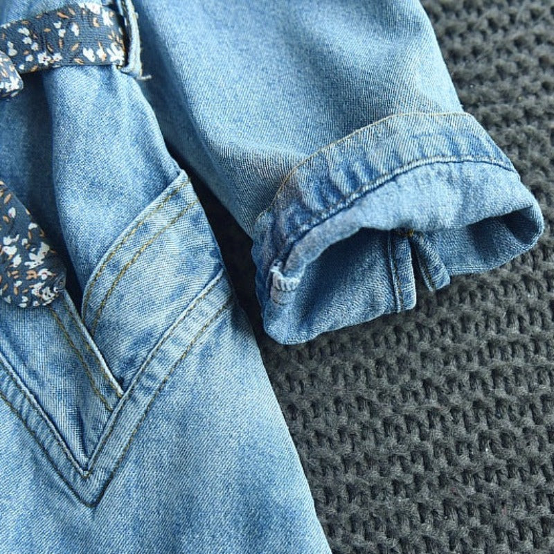 [363410] - Dress Fashion Anak Perempuan Import - Motif Plain Jeans
