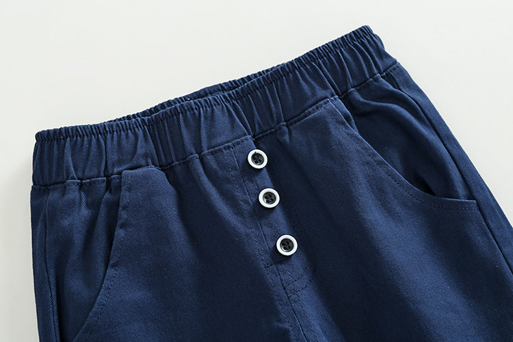[513640] - Bawahan Celana Panjang Chino Polos Anak Laki-Laki - Motif Triple Button