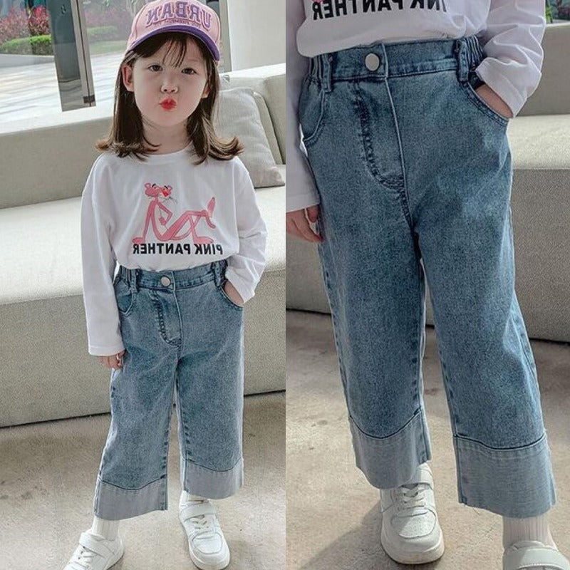 [507523] - Bawahan / Celana Panjang Anak Perempuan Import - Motif Plain Jeans