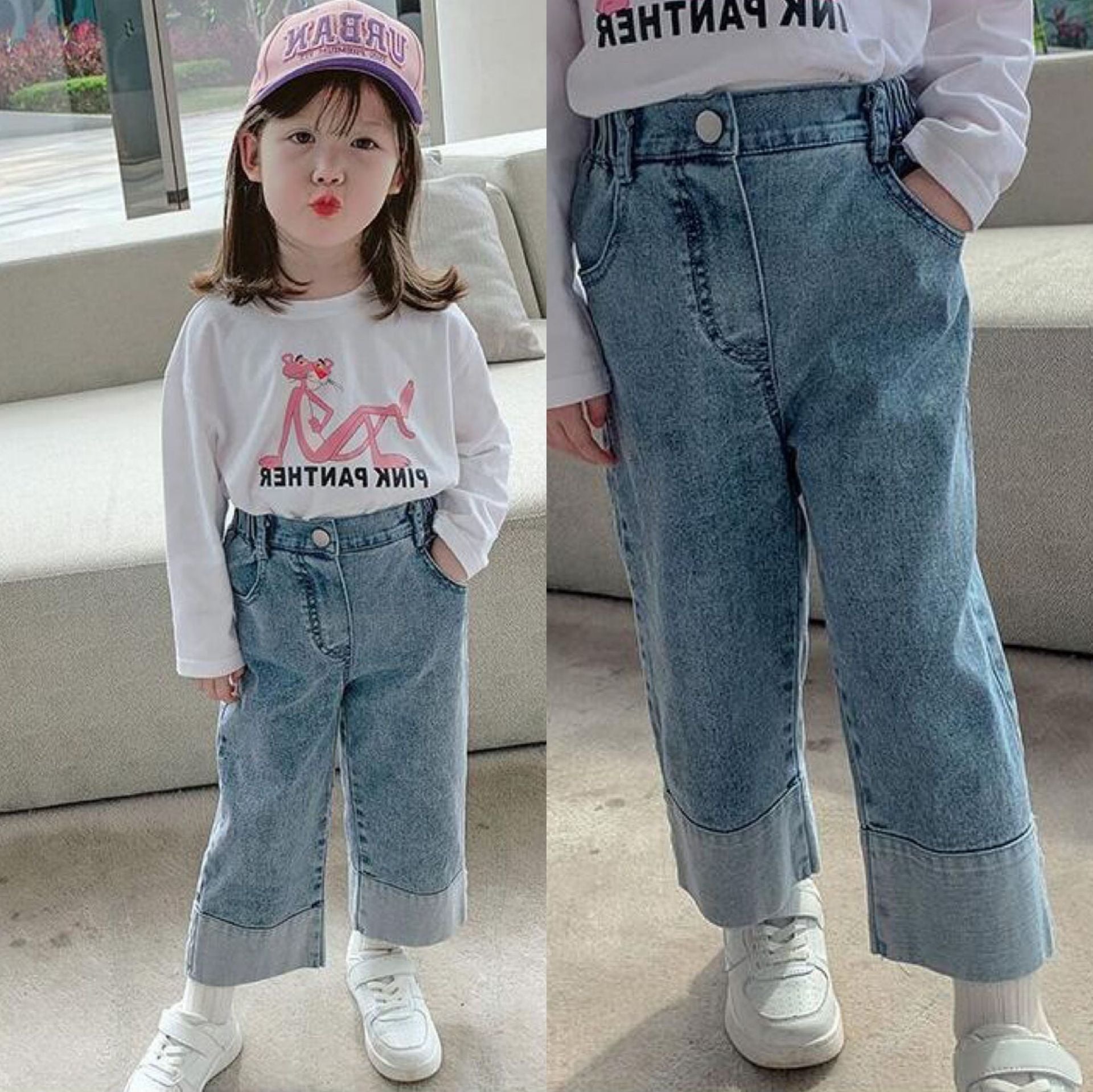 [507523] - Bawahan / Celana Panjang Anak Perempuan Import - Motif Plain Jeans