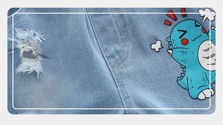 [513356] - Celana Jeans Pendek Fashion Anak Import - Motif Monster