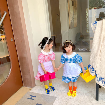 [507625] - Dress Anak Perempuan Fashion Import - Motif Lace Square