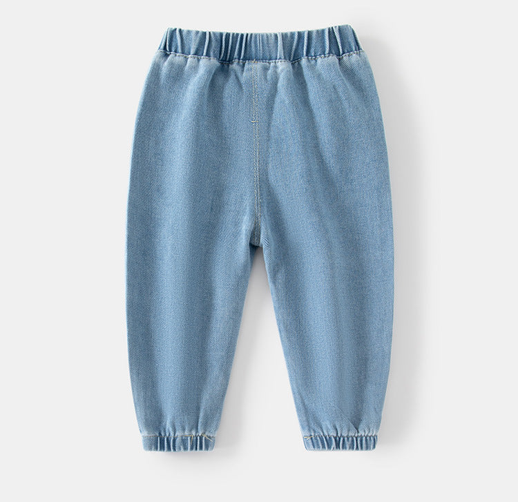 [513647] - Bawahan Celana Panjang Jogger Jeans Import Anak Laki-Laki - Motif Pictorial Writing