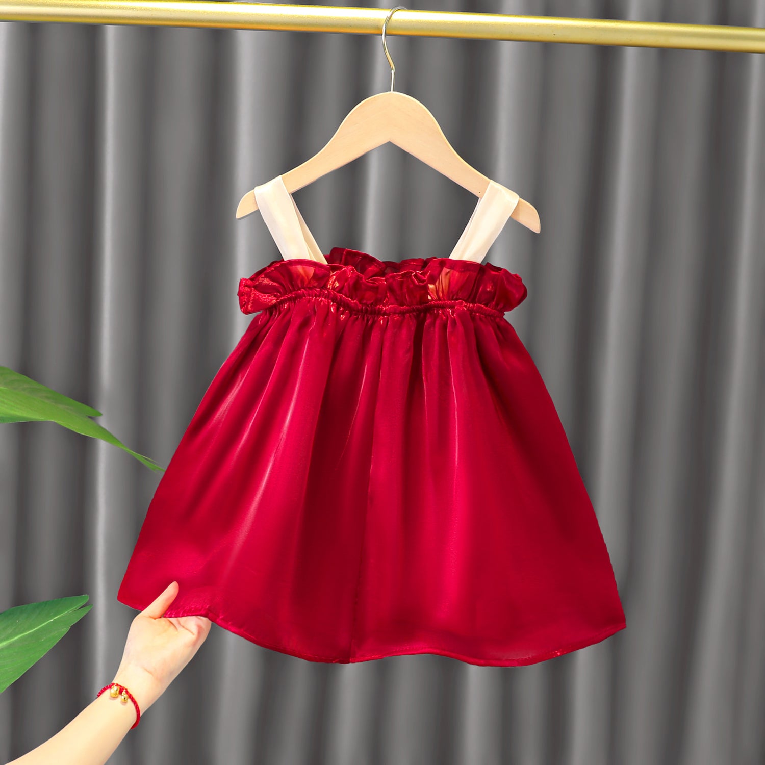 [340235] - Dress Lengan Kutung Import Anak Perempuan - Motif Pretty Ribbon