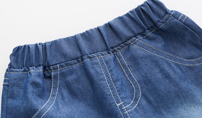 [513336] - Bawahan Pendek / Celana Jeans Anak Import - Motif Denim Strap