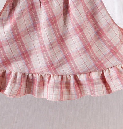 [352322] - Setelan Mini Dress Overall Import Anak Perempuan - Motif Cool Casual