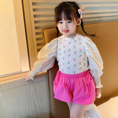 [363442] - Setelan Blouse Import Fashion Anak Perempuan - Motif Flower Princess