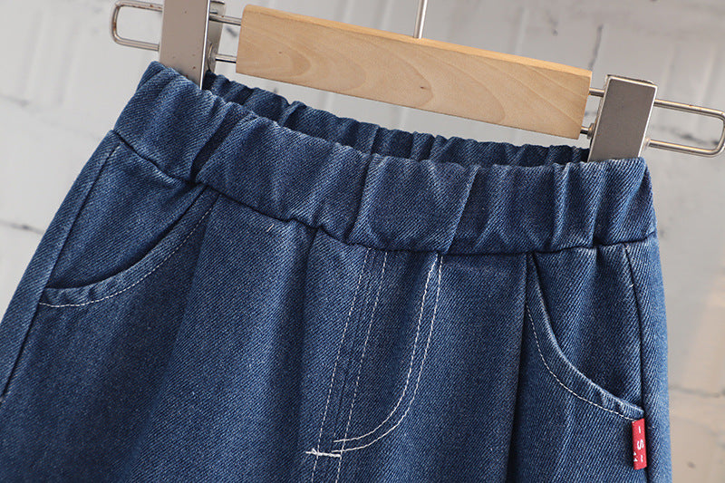 [345357] - Setelan Kemeja Sweater Rajut Celana Jeans Import Anak Laki-Laki - Motif Neat Stripped