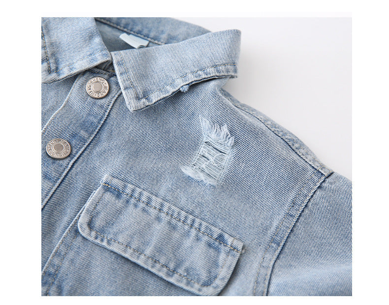 [119265] - Jaket Jeans Style Anak Import - Motif Denim Style